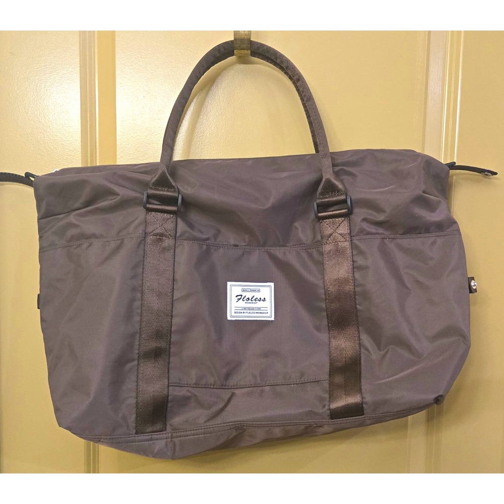 Floless Workshop Ltd. Edition Travel Duffel/Weekender Bag Brown Detachable Strap
